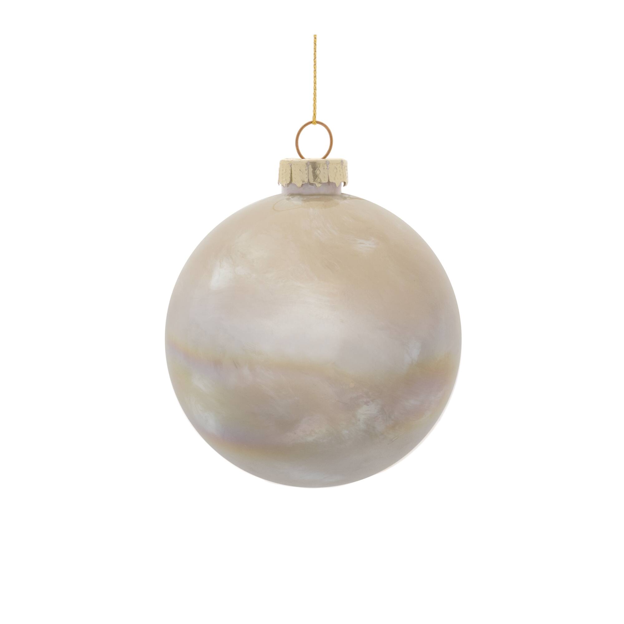 Iridescent Cloudy Glass Ornament Set, 6ct.